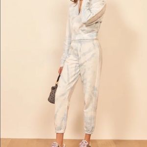Reformation Classic Sweatpants (Blue Tie Dye)
